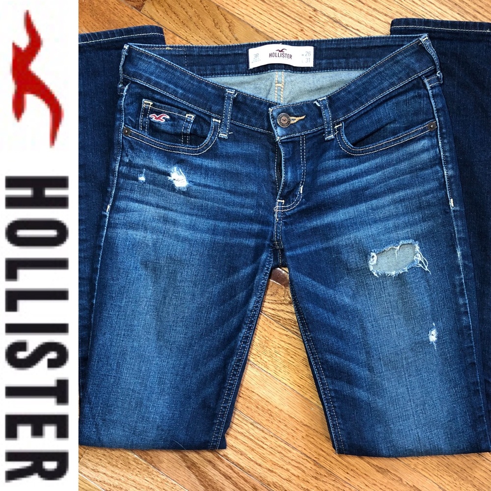 Hollister - Low Rise Distressed Skinny Jeans